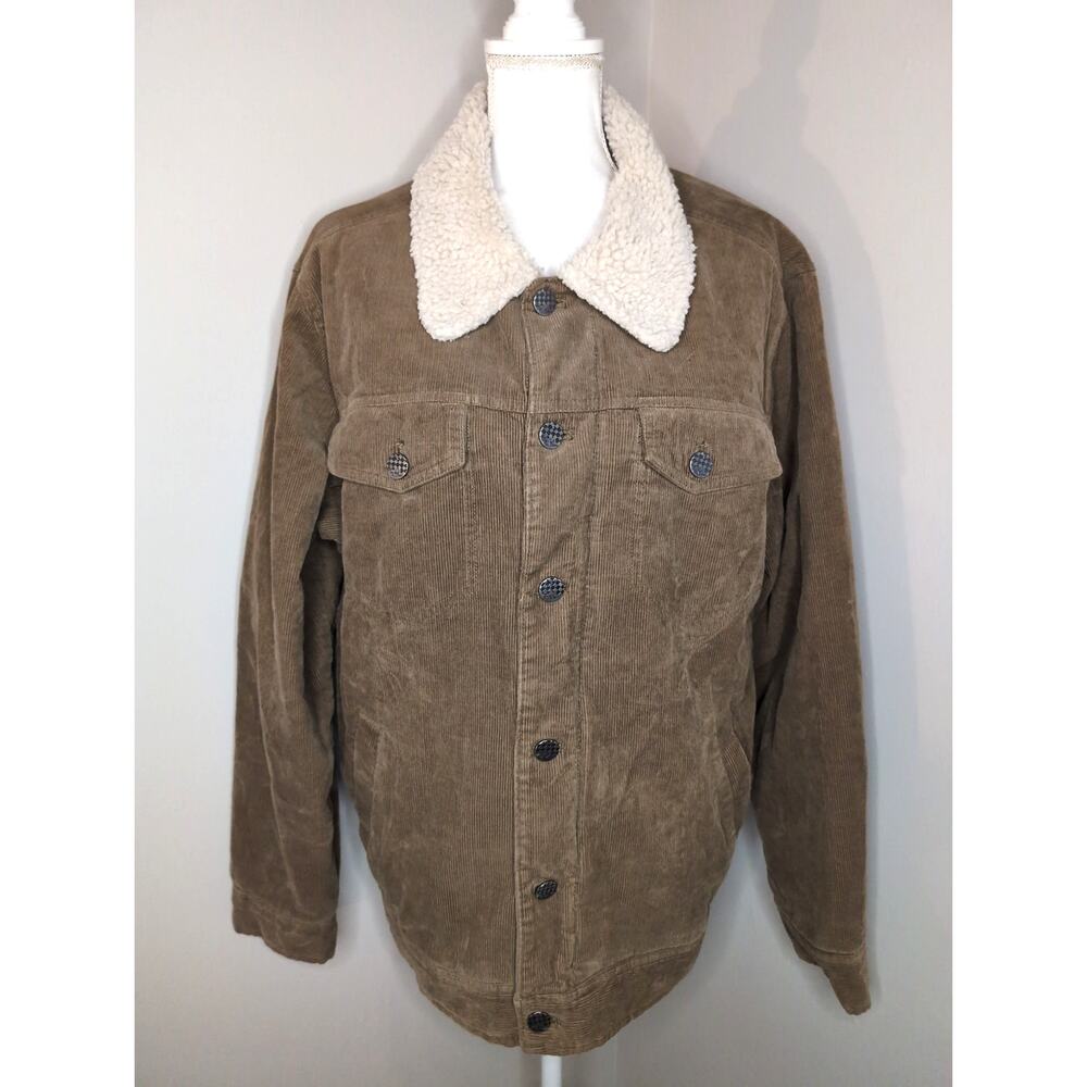 Tony Hawk Corduroy Sherpa Lined Trucker Jacket XL